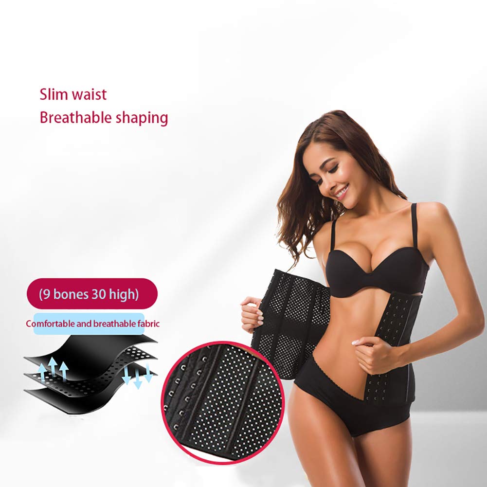 Vita Trainer Vest Per Le Donne Sottoseno Corsetto Body Shaper Canotta Cincher Shapewear Con Ganci, Nero , XS