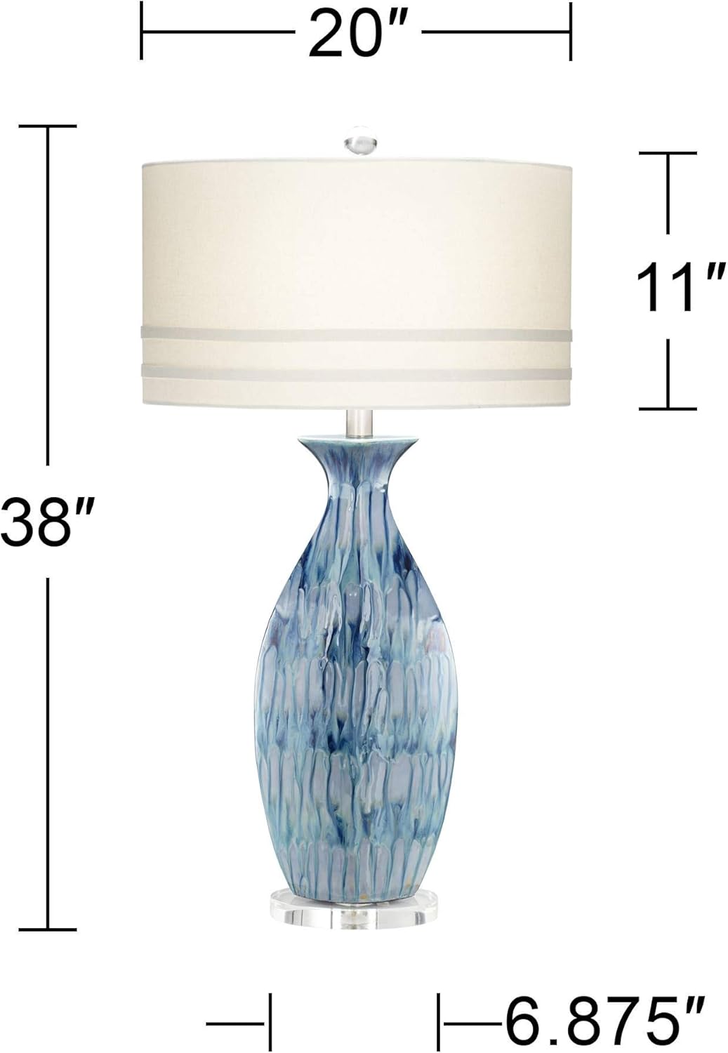 Bеѕt Cуbеr Mоndау 🔥 Annette Coastal Table Lamp Handcrafted 38 Tall Blue Drip Ceramic Vase Off White Oval Shade Decor for Living Room Bedroom House Bedside Home Office Entryway (Color May Vary) - Possini Euro Design Bеѕt Dеаl Prоduсt Annette Coastal Table Lamp Handcrafted 38 Tall Blue Drip Ceramic Vase Off White Oval Shade Decor for Living Room Bedroom House Bedside Home Office Entryway (Color May Vary) - Possini Euro Design