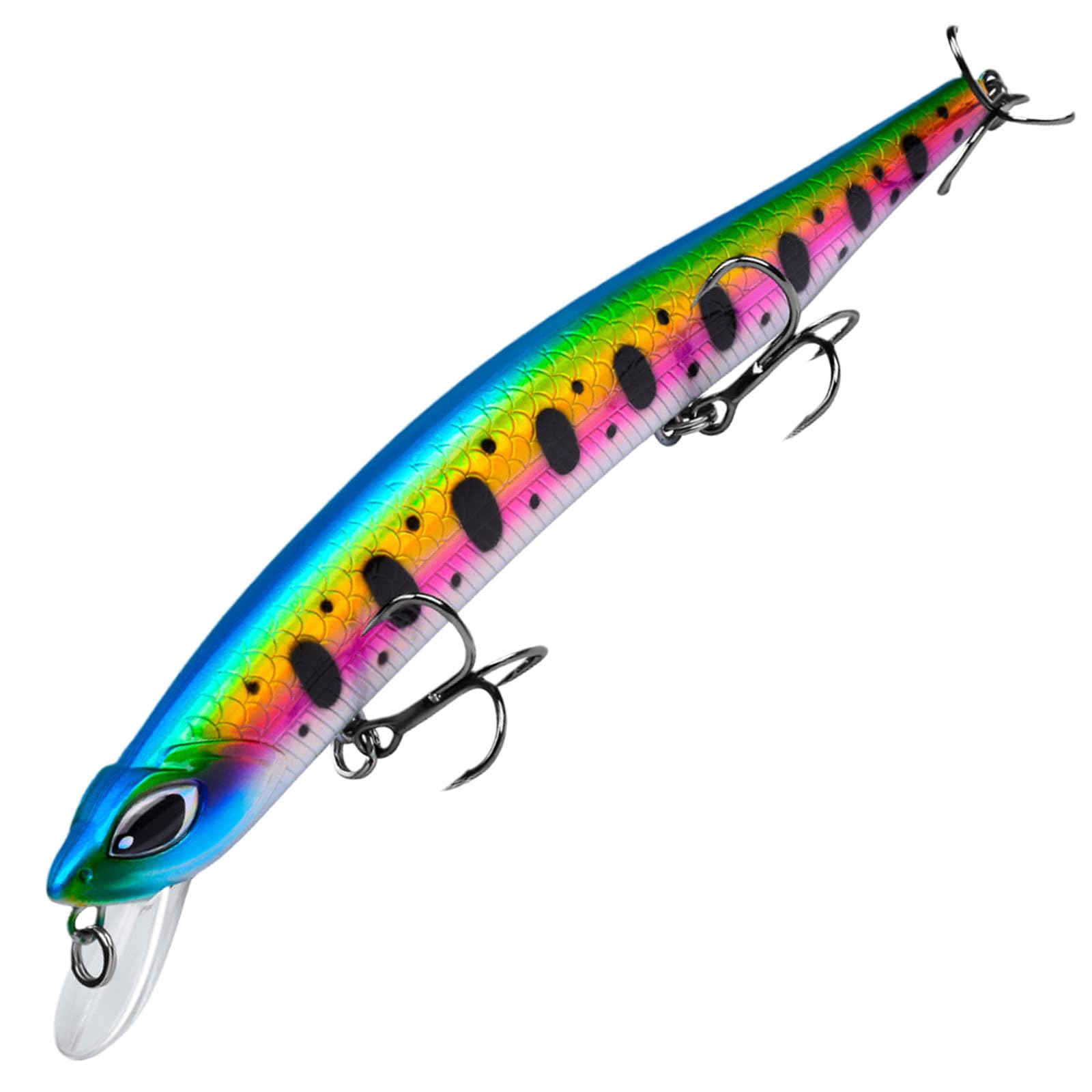 15cm 18g Bass Fishing Lures, Pike-Shape Sea Fishing Lures for Top Water,Surface Lures for Sea Bass, Saltwater Lures for Seabass, Bow Angle Long Throw, Blue Fish Migratory Fish Lures
