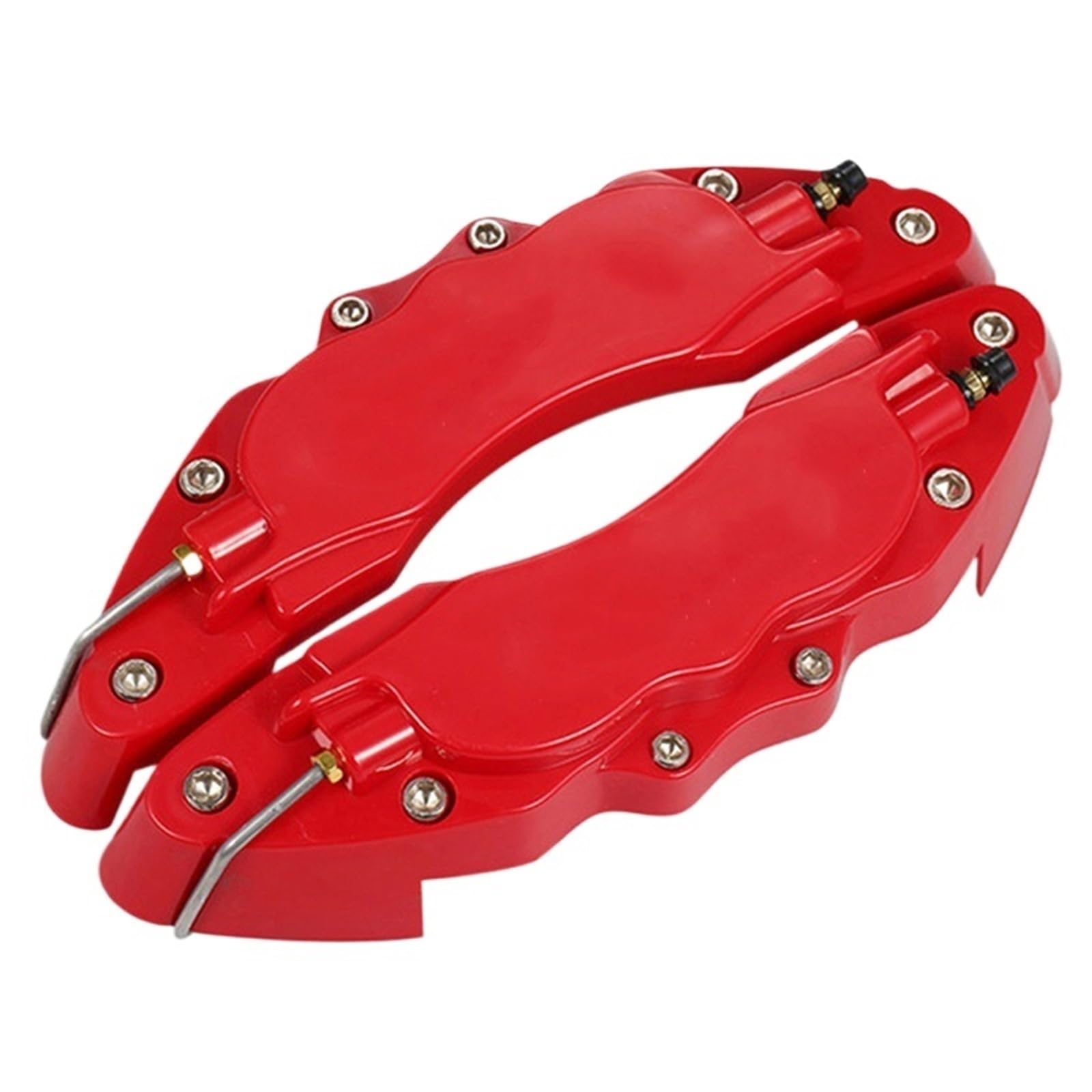 Copri Pinza Freni Auto 4 Pezzi Copri Pinza Freno a Disco per Auto M+S Kit Anteriore e Posteriore per Tutti i Modelli di Auto Mozzo Ruota Modifica da Corsa(4PCS Red,L)