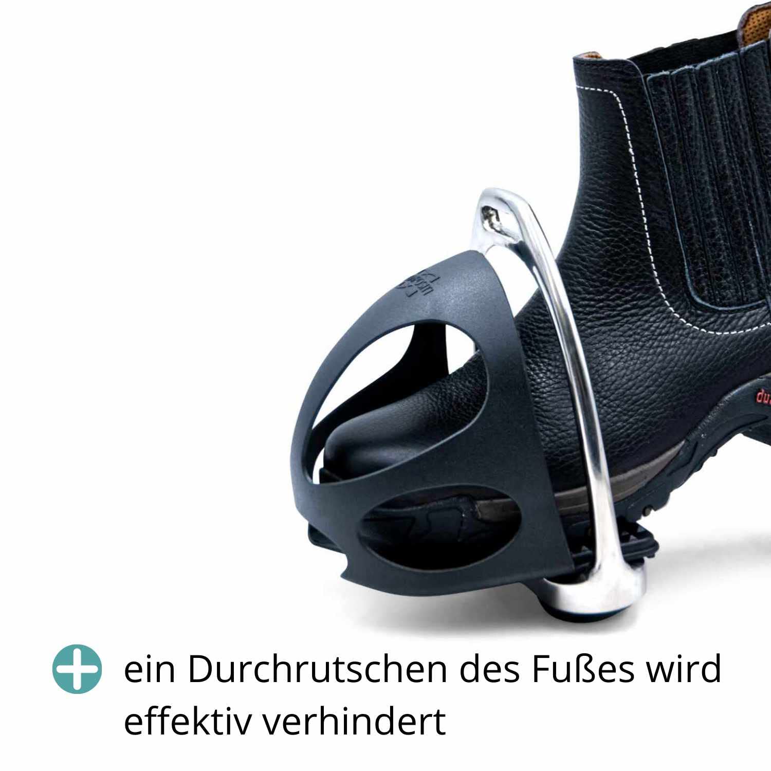 SteigbÃƒ¼geleinlage Durchrutschschutz with 1 Pair = 2 Pieces / Durchrutschschutz Stirrup for Adults Black SicherheitssteigbÃƒ¼geleinlage with CAP by Amesbichler | Juego de 2 almohadillas de seguridad para adultos con tapa
