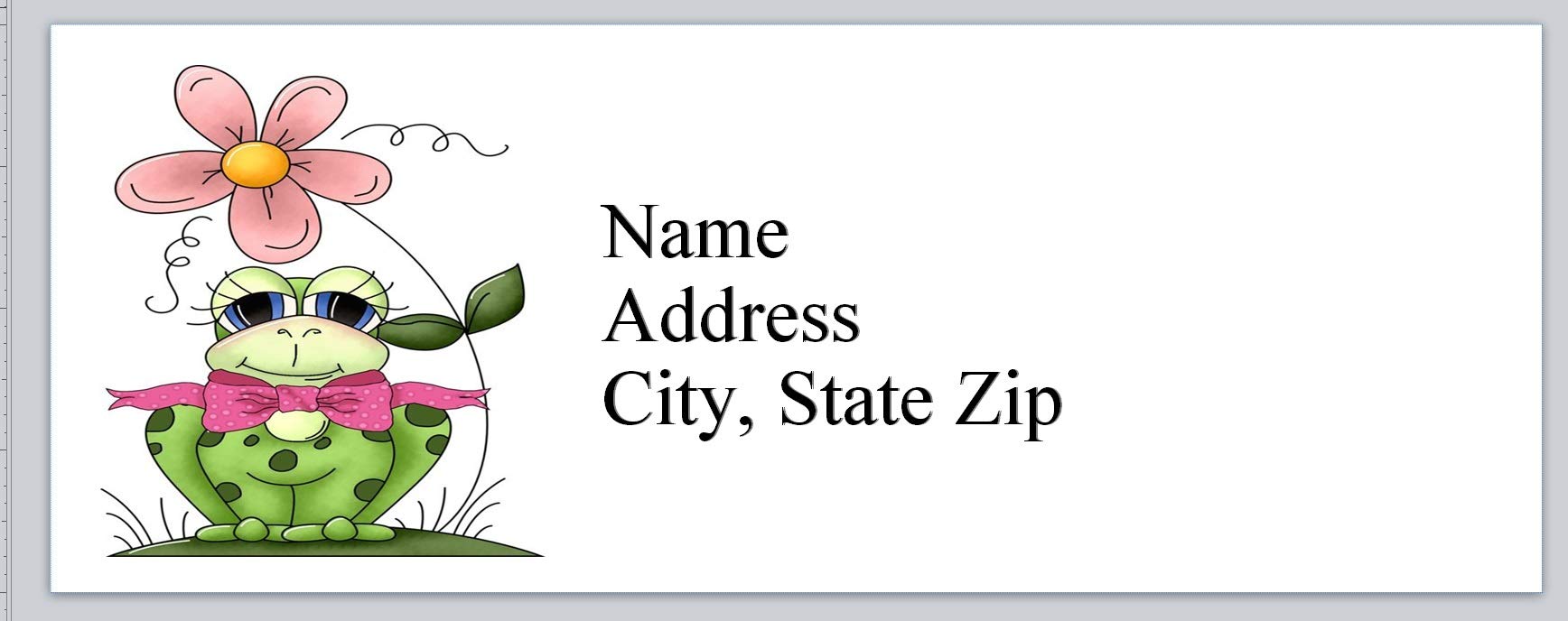150 Personalized Return Address Labels Cute Frog (bx 713)