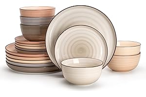 Sweese 18-Piece Porcelain Boho Dinnerware Set