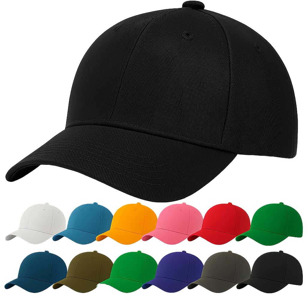 Men Women 100% Baseball Cap Polo Style Classic Sports Casual Plain Sun Hat Hats Brass