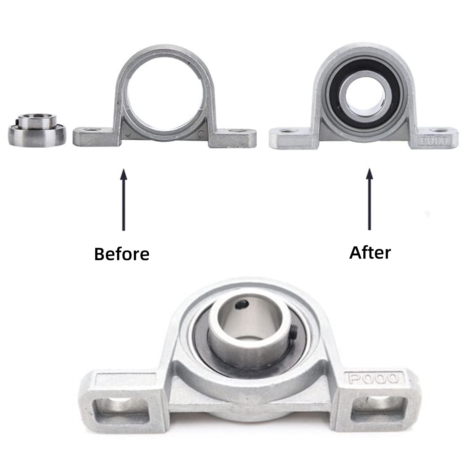 10 Paliers Roulement 10 Mm En Alliage D'aluminium - Bloc D'oreiller KP000 - Pour Imprimante 3D, Brouette...