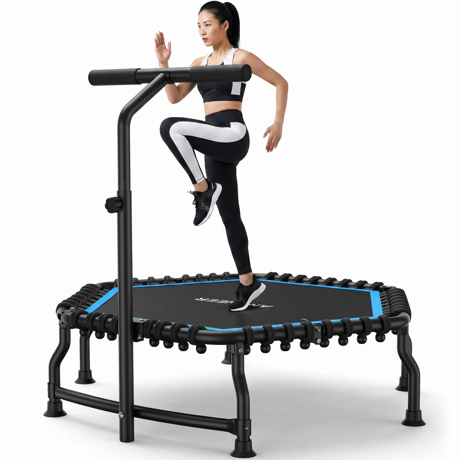 ANCHEER 50" Foldable Rebounder Trampoline for Adults-Indoor/Garden Workout