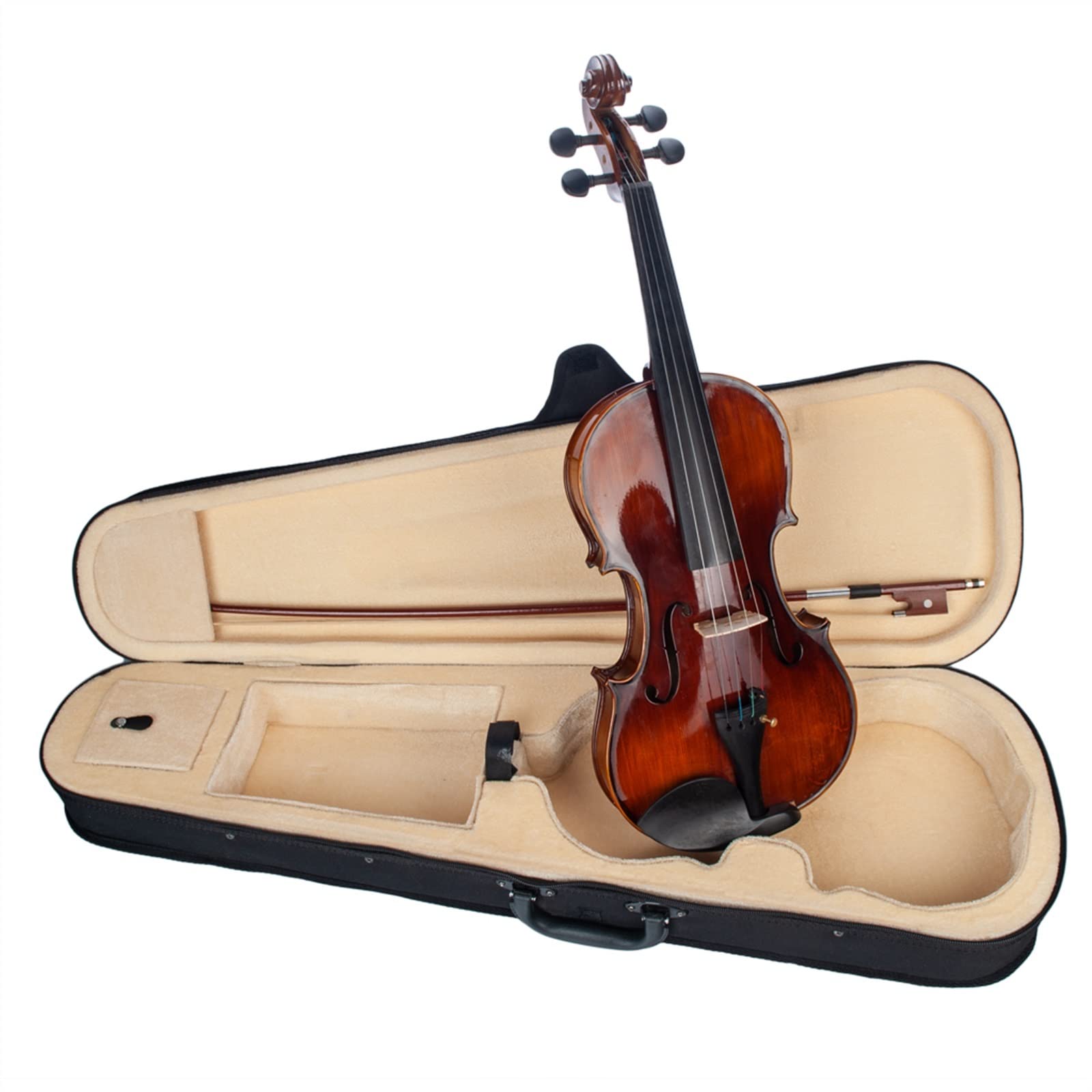 Violon Student Violino Acustico 4/4 Violino in Legno Massello A Grandezza Naturale Violino con Finitura Lucida