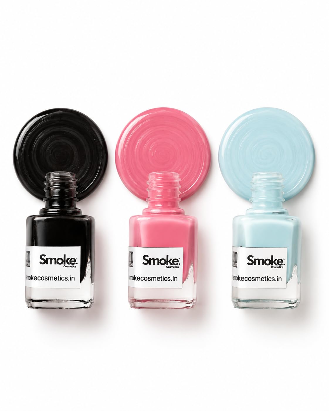 Mood Polish Matte Nail Polish Combo - Pack of 3 (Black, Baby Pink, Pastel Blue) | 5 ml Each, Long-Lasting & Quick-Drying-image-28