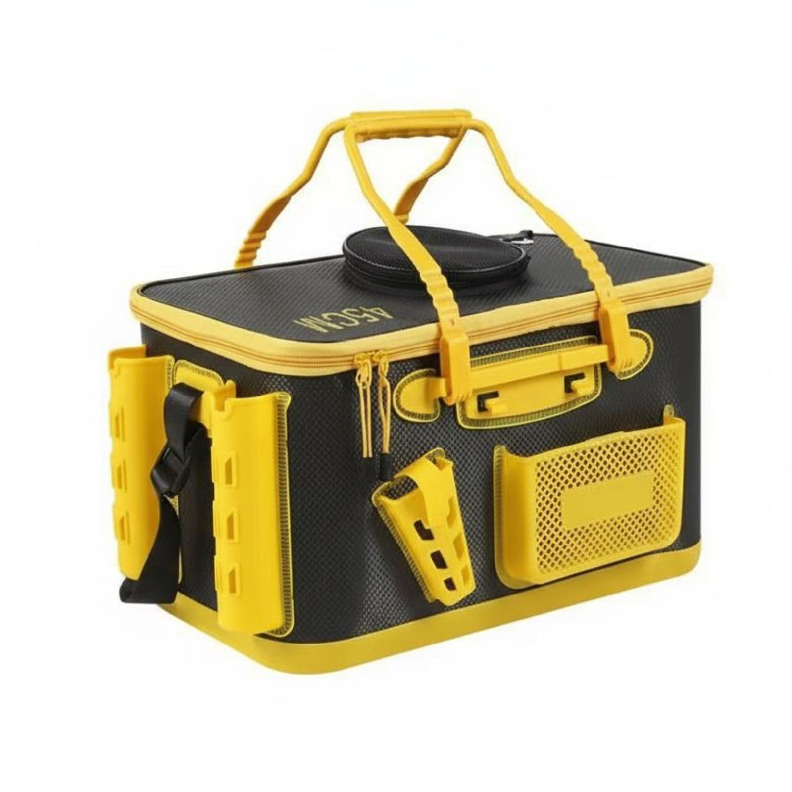 Seau de Pêche Pliable et Résistant avec Sangle Ajustable, 40CM