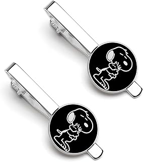 スヌーピー ネクタイピン 2本セット タイピン メンズ タイクリップ シンプル おしゃれ クリップ式 ファッション アクセサリー 男性 結婚式 日常仕事 ビジネス プレゼント