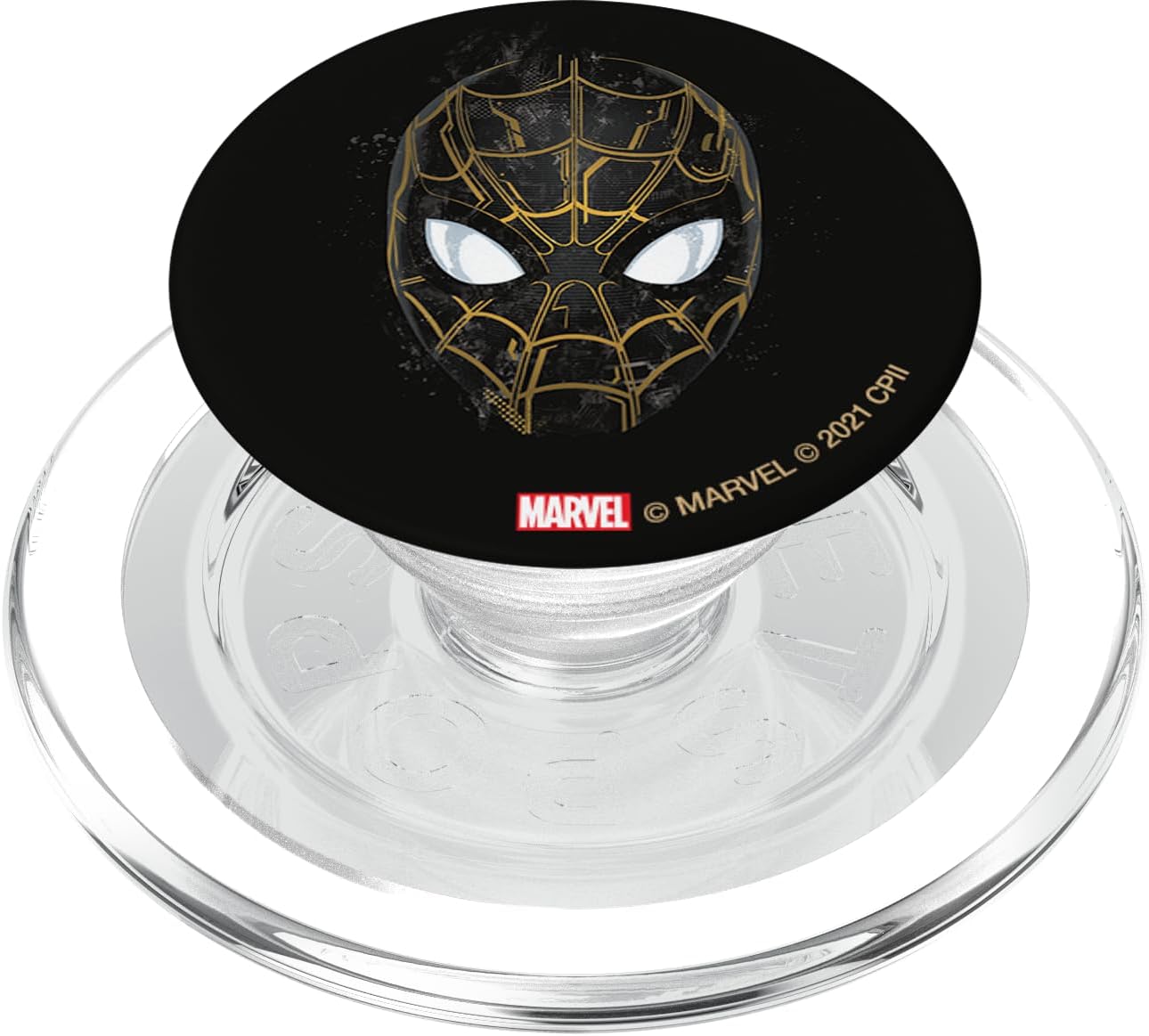 Marvel Spider-Man: No Way Home Black and Gold Mask PopSockets MagSafe PopGrip for iPhone