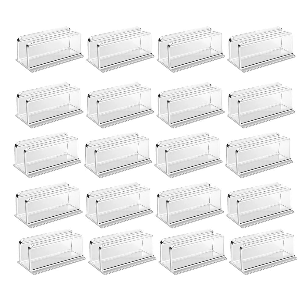 Tuidzljd 20 Pcs Wire Clips LED Strip Mounting Clip Brackets Rope Light Clear Waterproof Wall Mount Holders Adhesive