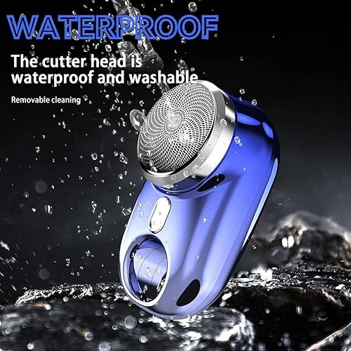 Miniatura 6 de BBASILIYSD Maquinilla de afeitar eléctrica para hombres portátil tamaño de bolsillo para afeitado húmedo y seco mini afeitado eléctrico recargable