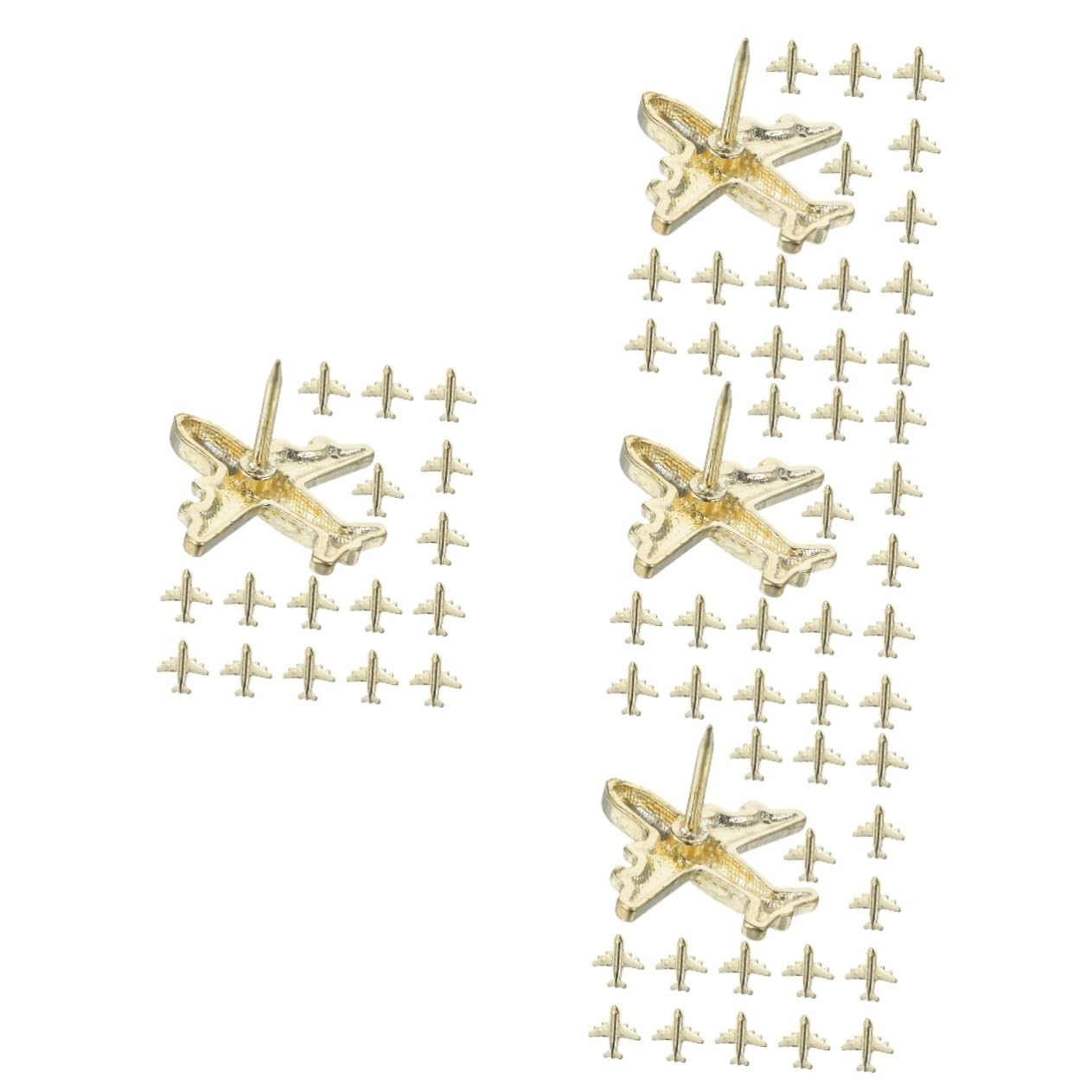 NUOBESTY 120pcs Metal Push Pins Decorative Thumb Tacks Airplane Pin for Wall Bulletin Board Classroom Supplies Metal Push Tacks for Notice Board Home Office Use