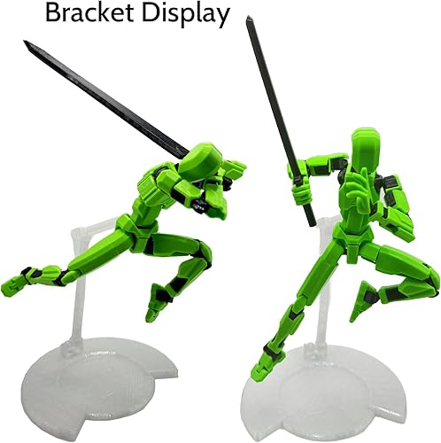 Miniatura 3 de QAONIE Figura de acción Dummy20 impresa en 3D de 8.1 pulgadas, juguete mecánico movible de cuerpo completo, múltiples accesorios, decoración de