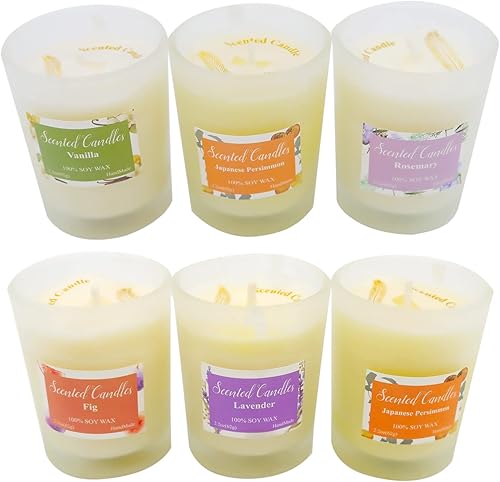Miniatura 9 de KCVC Velas perfumadas fuertes en tarro de vidrio para mujeres, velas perfumadas fuertes para aromaterapia, velas de cera de soja con aceite