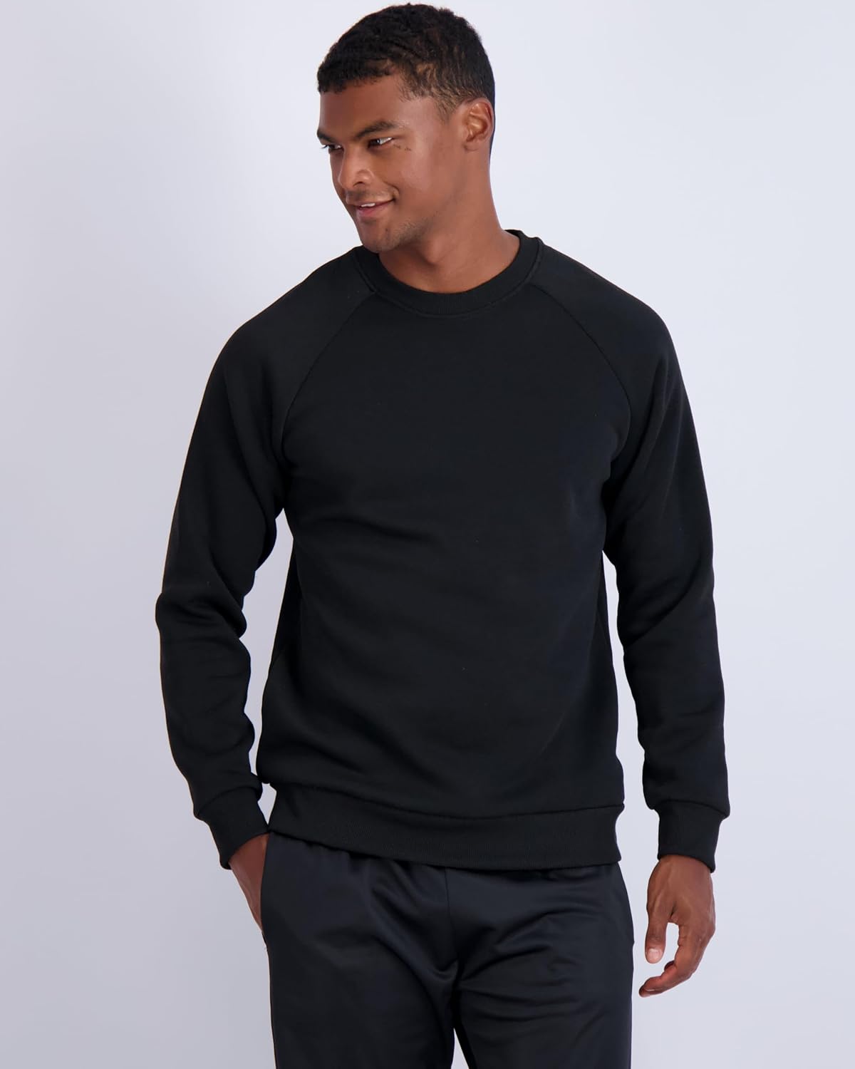 Real Essentials 3 Pack: Men's Soft Plush Fleece Crewneck Sweatshirt - Athletic Pullover Sweater (Available In Big & Tall)