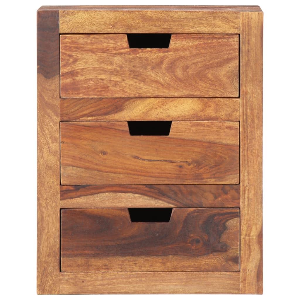 Genérico Mesita de Noche de Madera Maciza de Acacia 40x30x50 cm,Mobiliario,Mesas,Mesitas de noche-286407