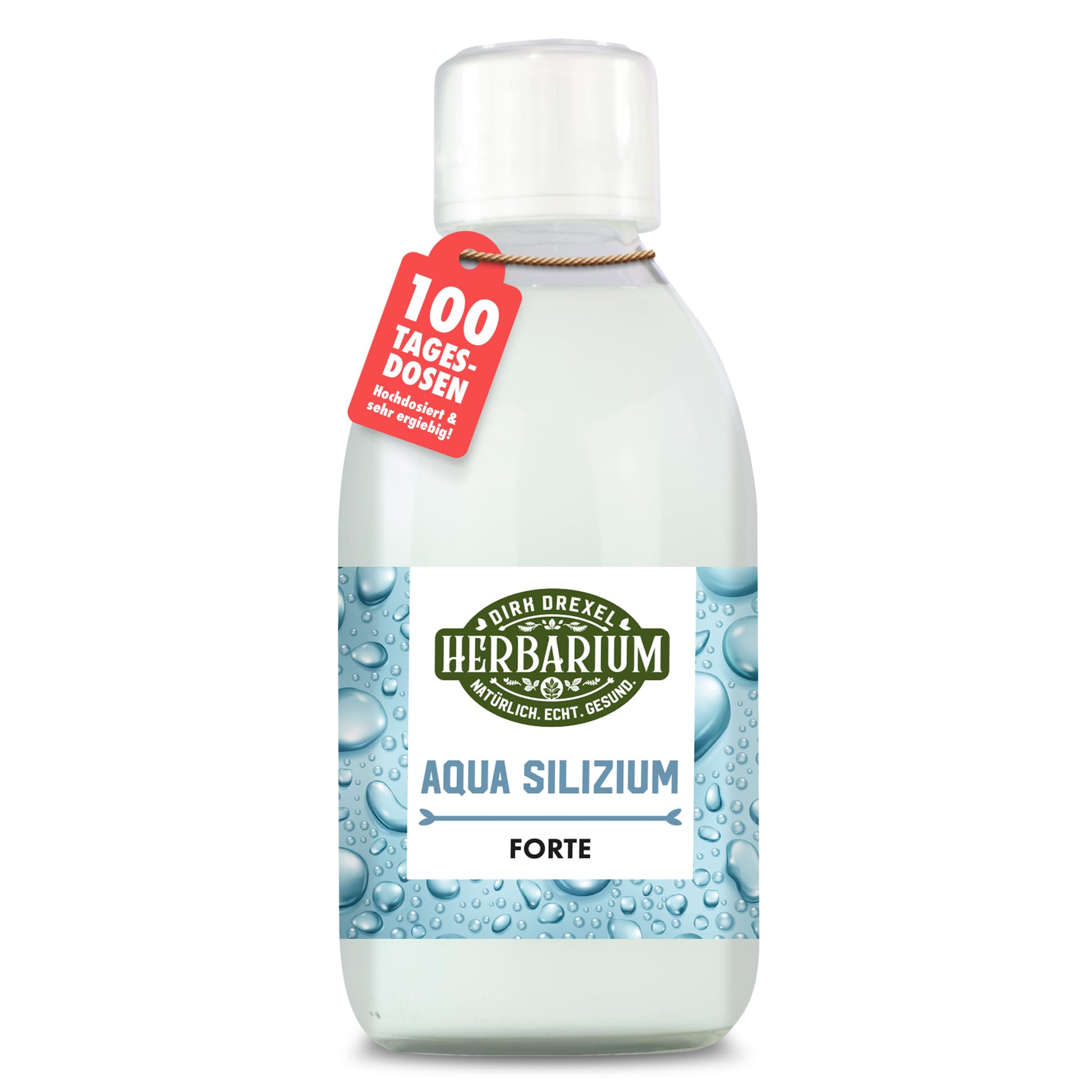 Silizium flüssig Aqua Silizium Forte 250 ml hochkonzentrierte Lösung mit Kieselsäure Zink und Kupfer vegan mit 100 Tagesportionen