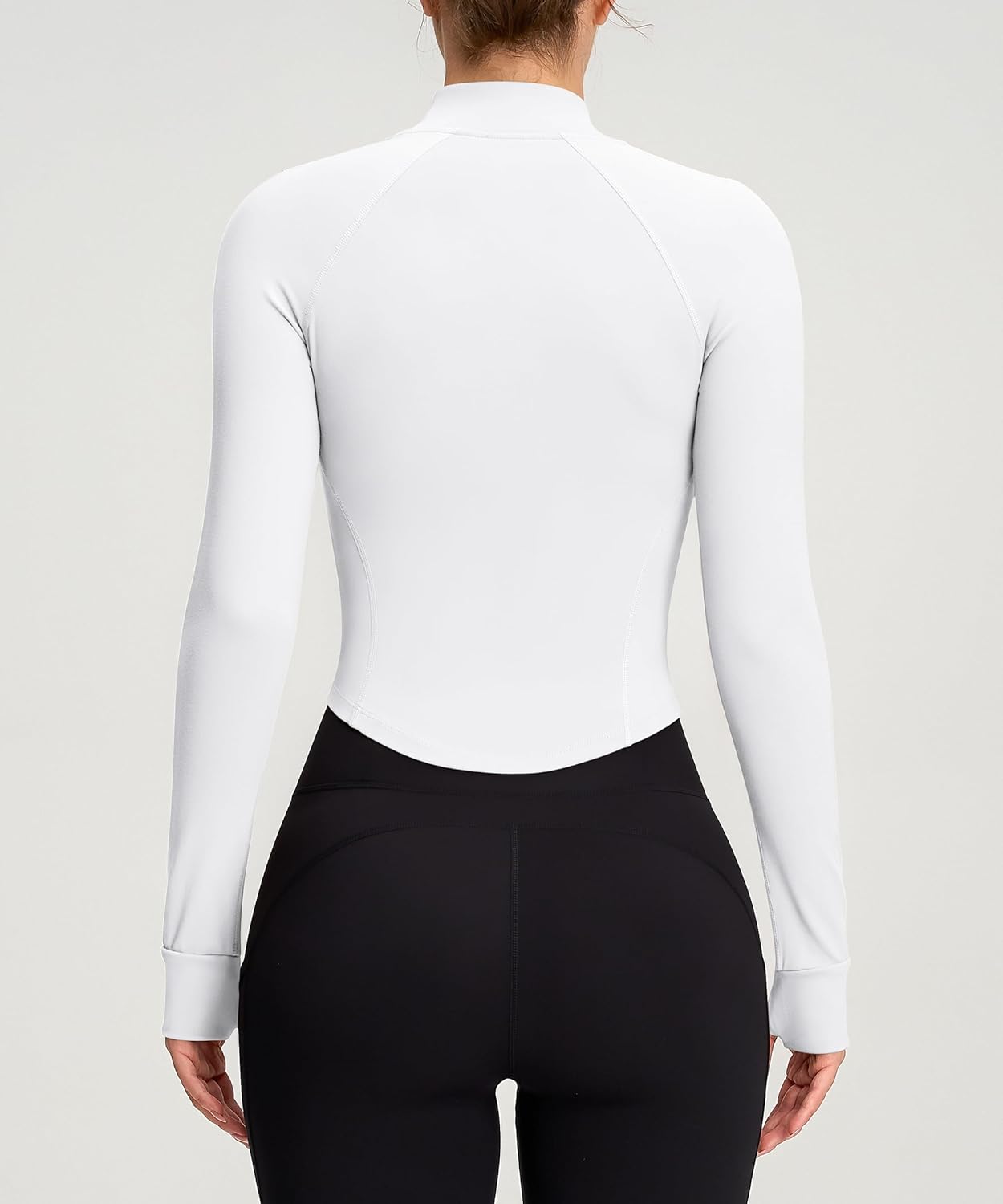 Womens Zip Up Bbl Jacket Lightweight Cropped Athletic Jacket Track Gym Workout Jackets for Running Yoga Hiking - Image 2