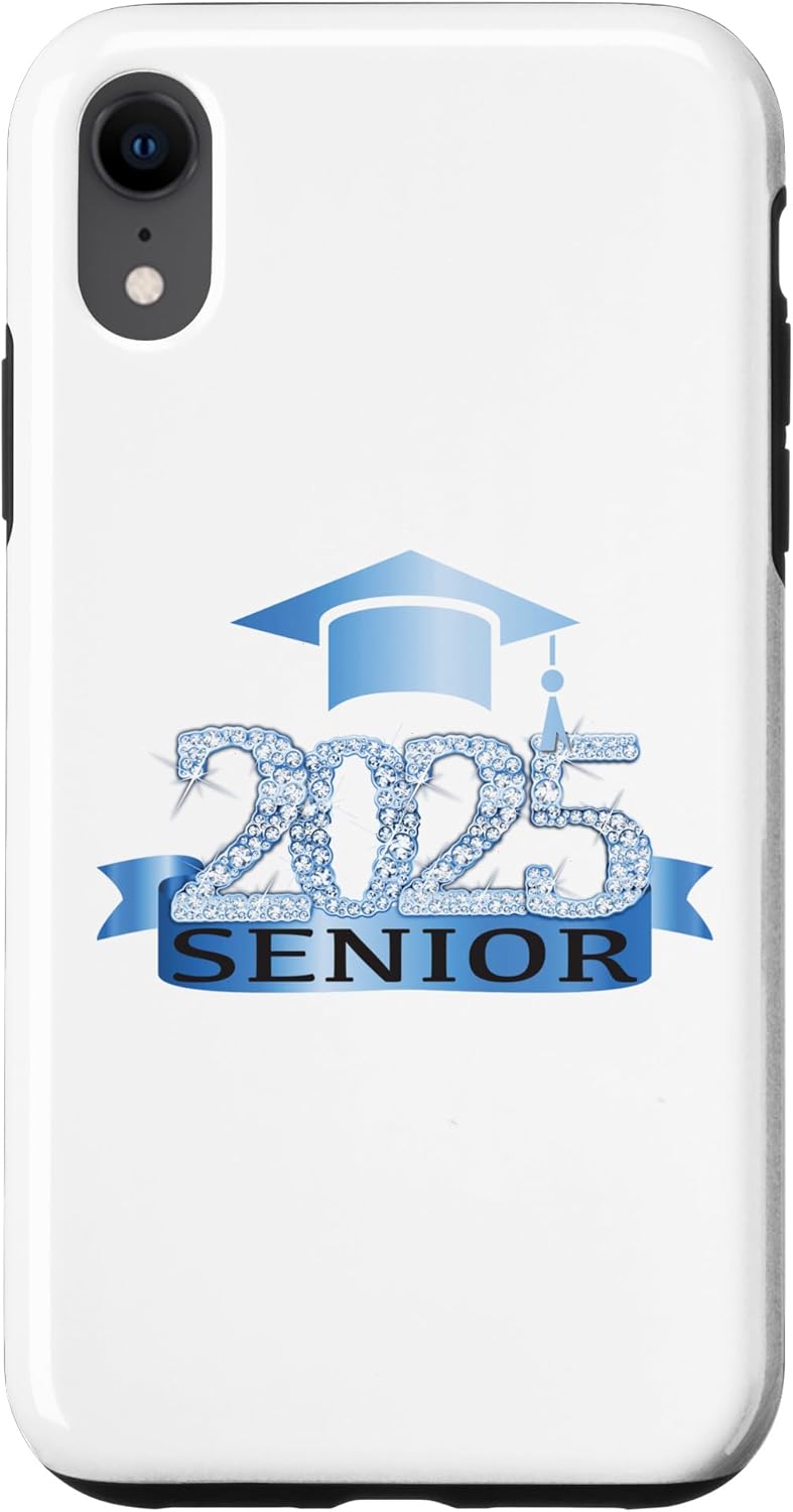 iPhone 12 Pro Max Proud Senior Of 2025 Cap Graduation Year Decor Blue Case