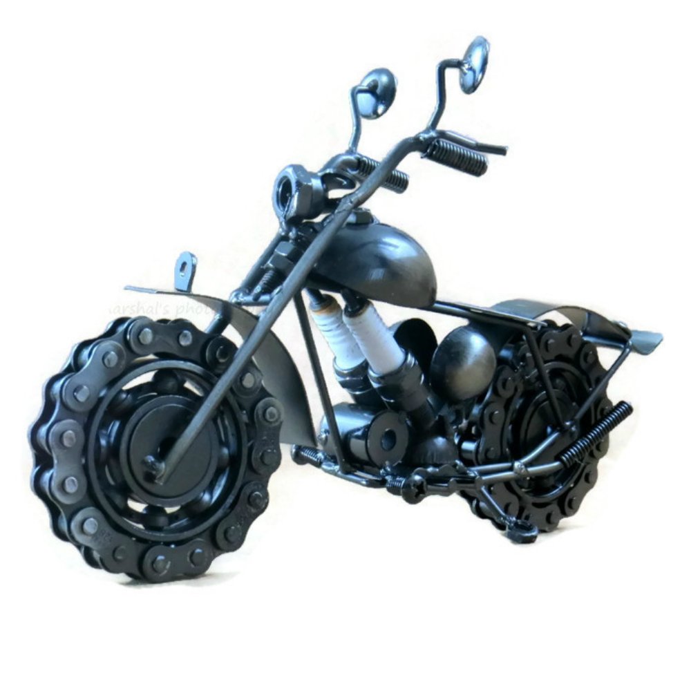 Buy Die Cast Road King Metal Motorcycle Sculpture with Steampunk