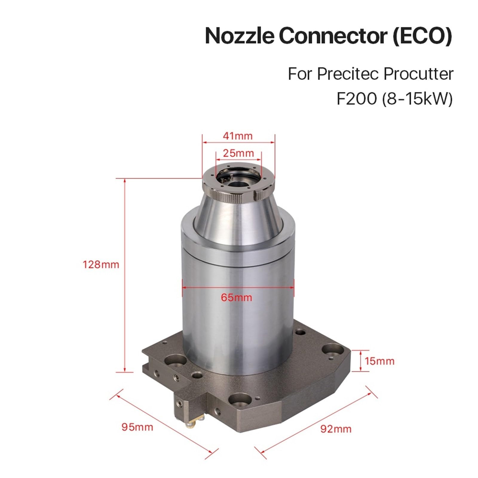 Nozzle Connector 8-15kW Optional for ECO F200 Laser Head for Fiber Cutting Machine