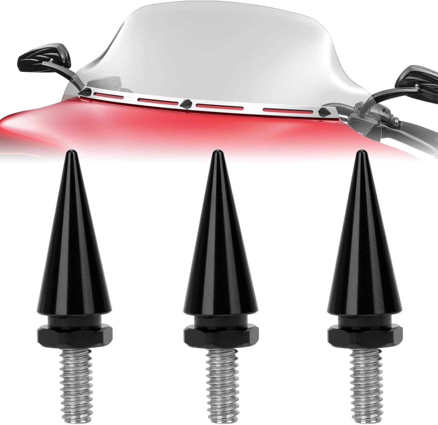 Motorcycle Windshield Bolts, PSLER Windscreen Screws Fairing Bolts Windshield Screws Compatible with Touring Electra Glide Street Glide Tour Glide Tri Glide Ultra Classic Ultra Limited 1996-2013 Black