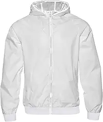Jaqueta Corta-Vento Esportiva Unissex, Poliéster Ultraleve, Design com Capuz, Zíper Frontal, Proteção Contra Chuva, para Corrida, Ciclismo e Motociclismo