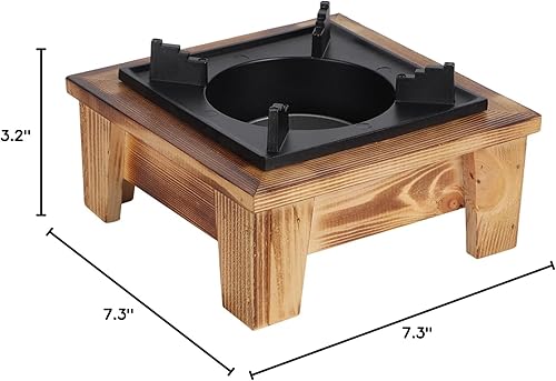 Miniatura 10 de Estink Estufa portátil de alcohol, estufa de alcohol para barbacoa, estante de madera, portátil, de mesa, barbacoa, horno, horno, utensilios de