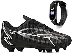 Kit Chuteira Infantil Futebol Meninos Trava Campo Grama Natural + Relogio