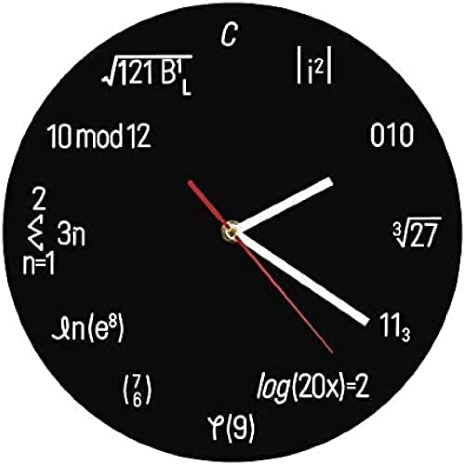Modern Wall Clock Math Equation Wall Clock Home School Math Teaching
