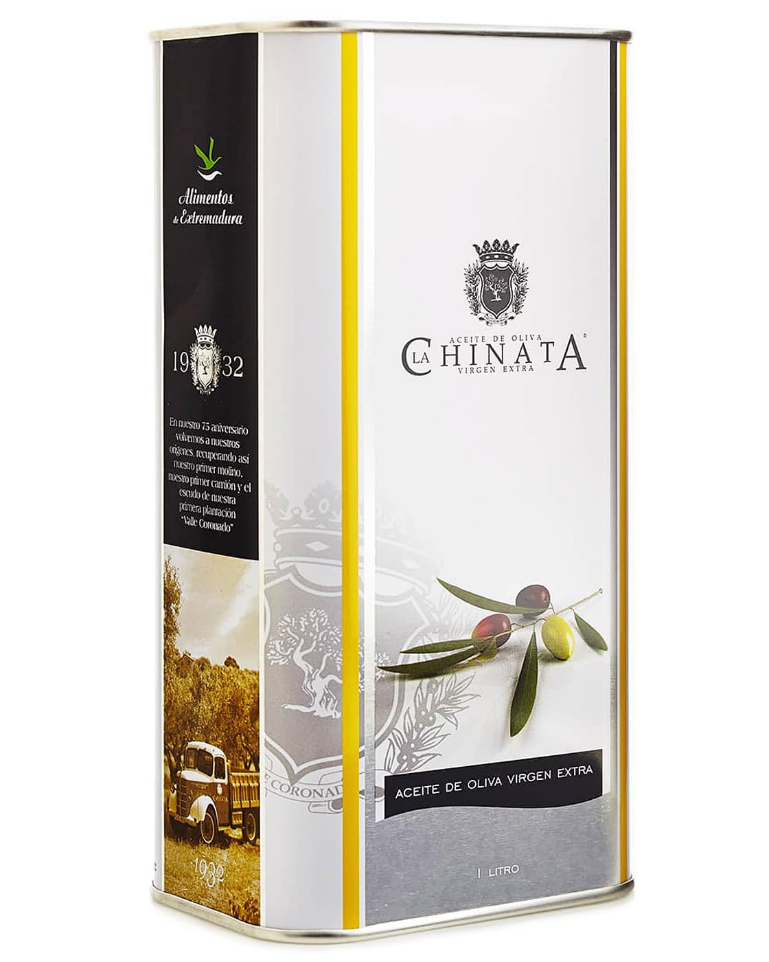 La Chinata Lata Aceite de Oliva Virgen Extra - Paquete de 12 x 1000 ml - Total: 12000 ml