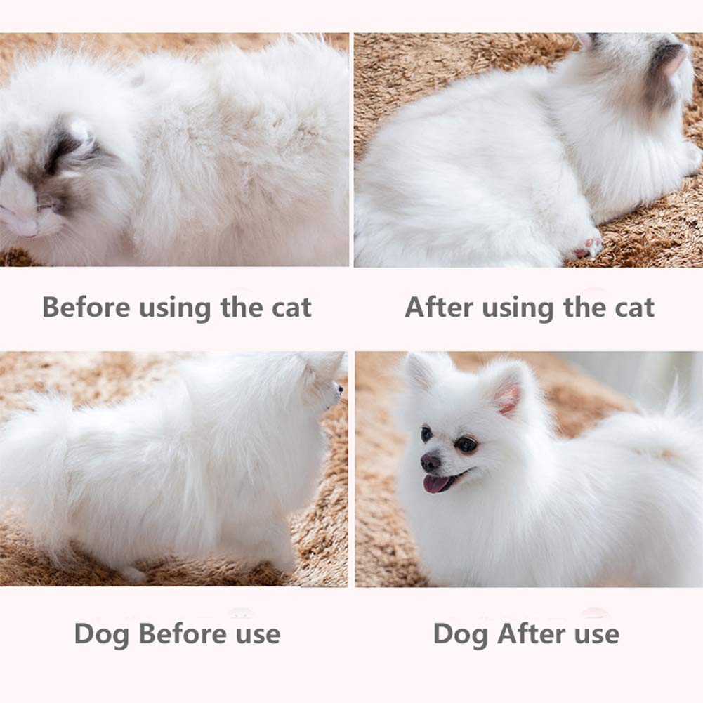 Welpen Starter Kit Katzenkamm Haarentfernung Rutschfestem Griff Selbstreinigende Reduziert Haarausfall Um 99% Rake FüR Hunde Und Katzen Mit Langen Oder Kurzen Haaren