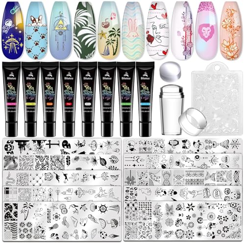 Biutee Gel Nail Stamping Kit 20Pcs