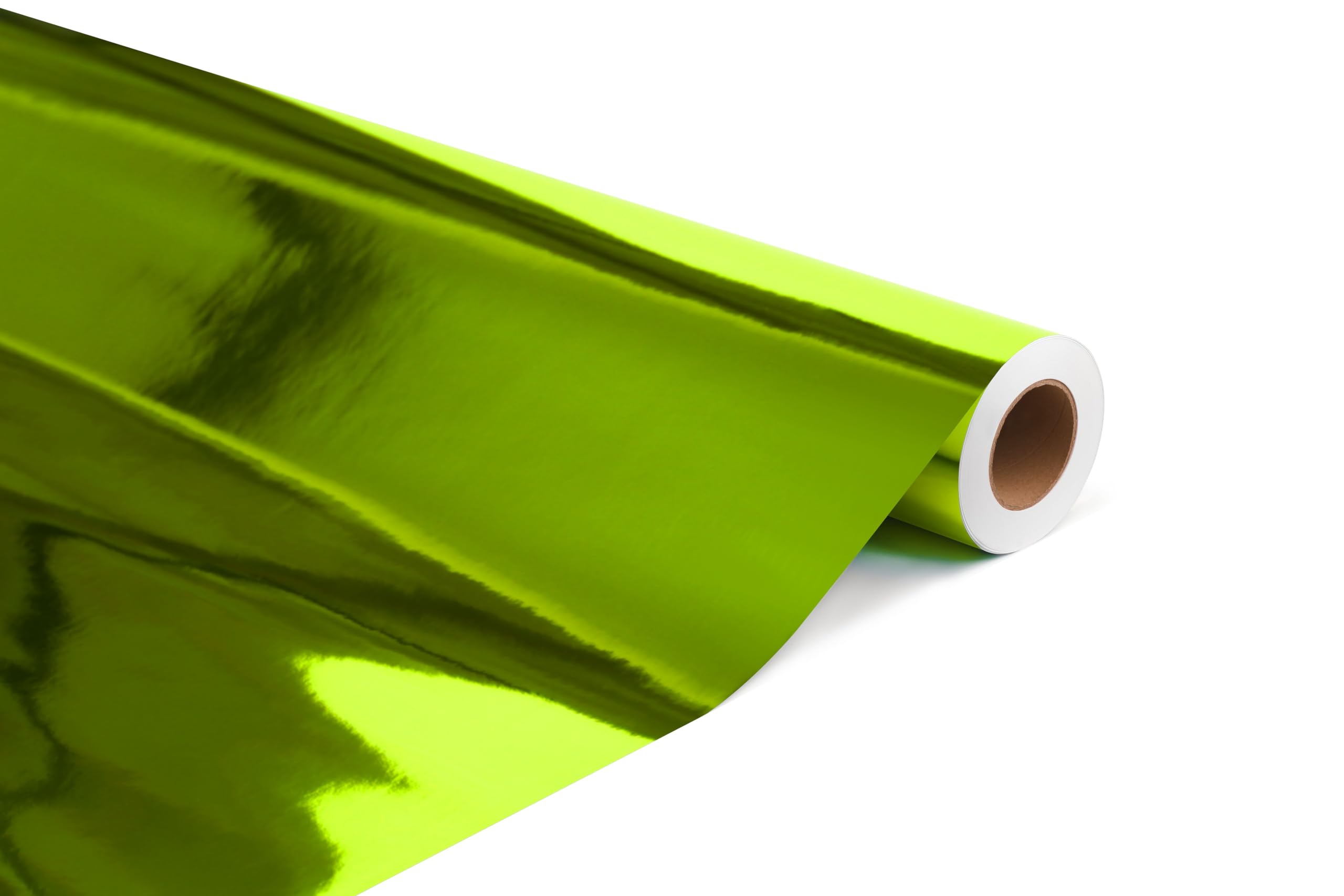 Stretchable Chrome Vinyl Wrap Air/Bubble Free 1-30 Meter Sizes (Lemon Green, 8 METER X 1.52 METER)