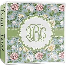 Personalized Vintage Floral 3-Ring Binder - 2 inch Multicolor