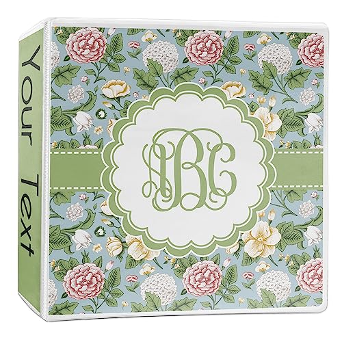Personalized Vintage Floral 3-Ring Binder - 2 inch