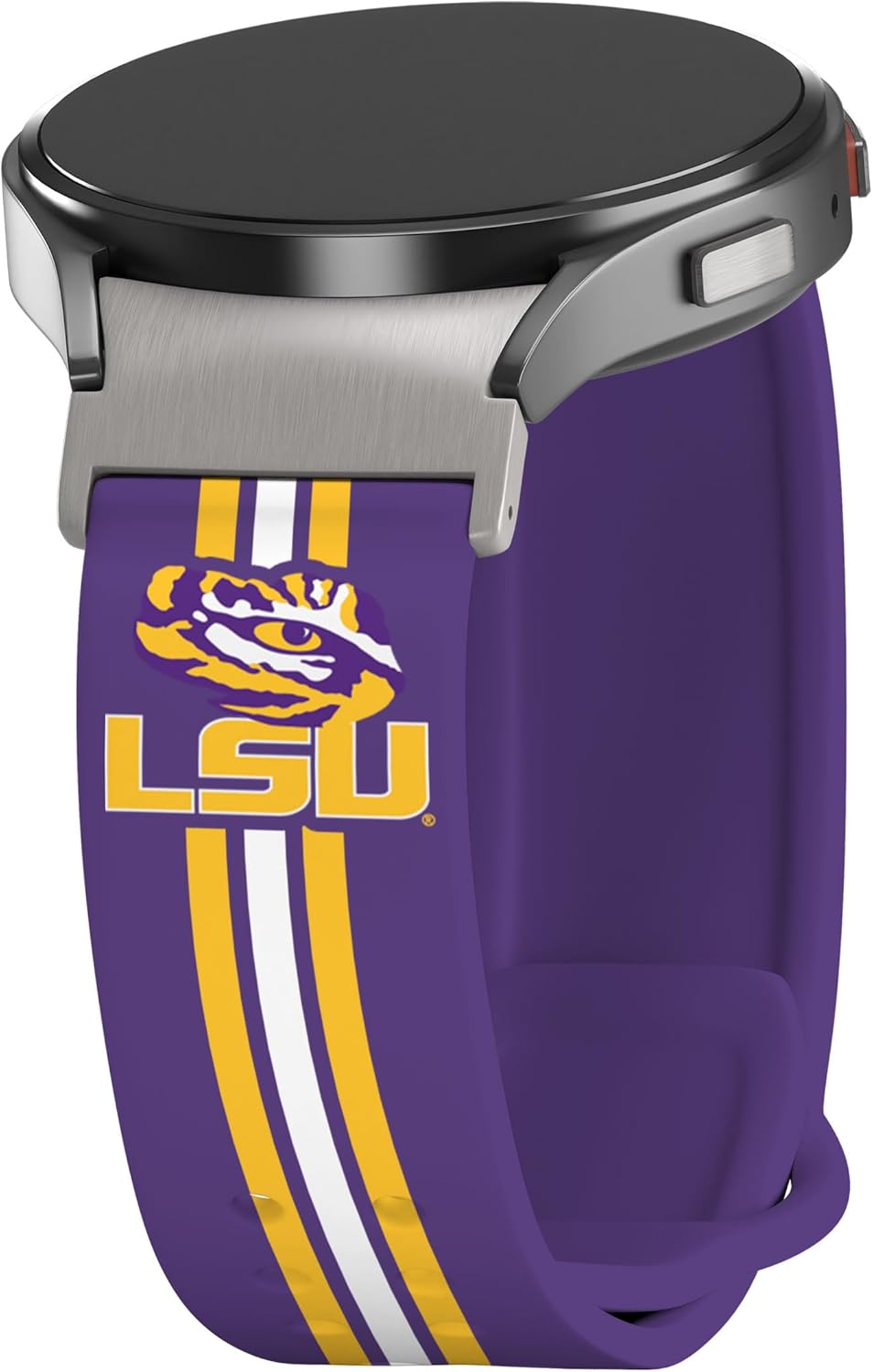 Affinity Bands LSU Tigers HD Fitted Watch Band Compatible with Samsung Galaxy Watch 4-7 (Short Stripes)