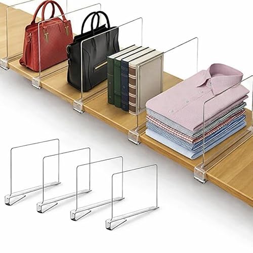 HIGH & SKY 6 Pack Acrylic Shelf Dividers for Closet