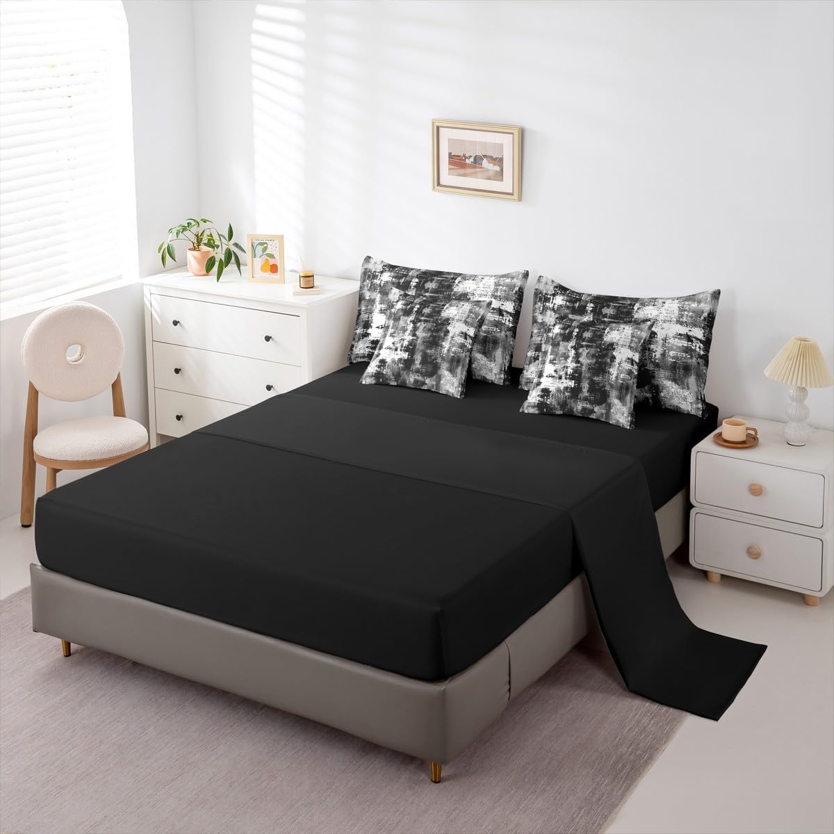 Feelyou Abstract 7 Pieces Comforter Set Queen Size for Kids Boys Girls image 4