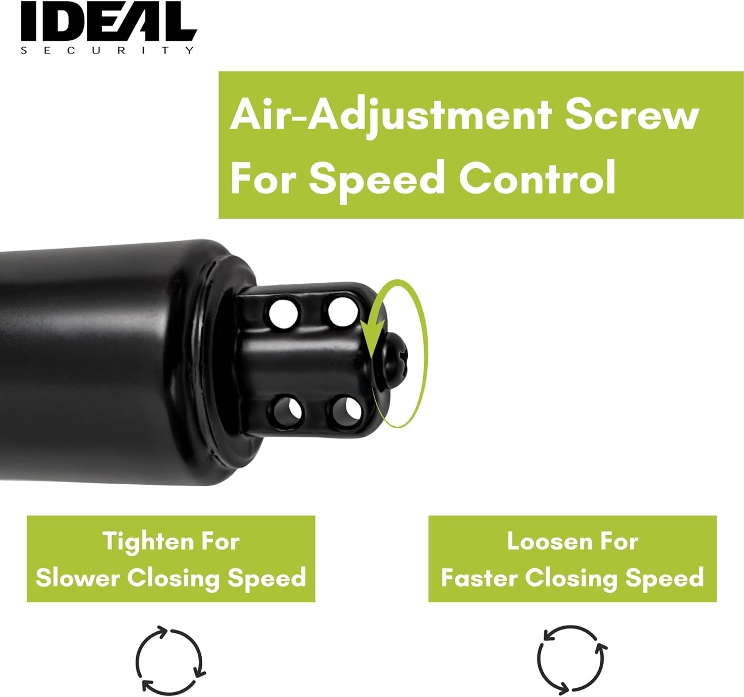 Ideal Security BK97GL Bundle Heavy Duty Touch-N-Hold Storm Door Closer with Surface Mount GL Lever Handle Set and Interior Locking Latch, Matte Black