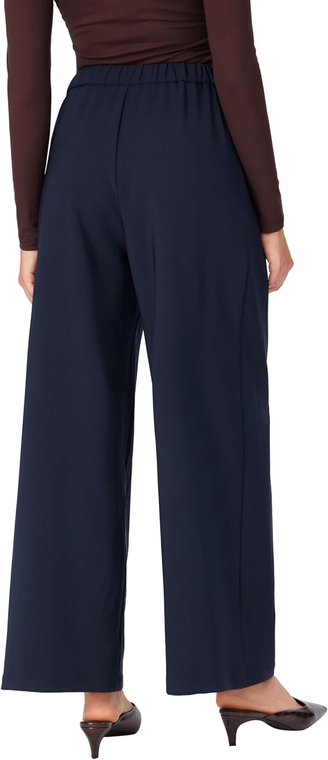 CIDER Women's Wide Leg Trousers Middle Waist Casual Stylish Button Pants - Image 5
