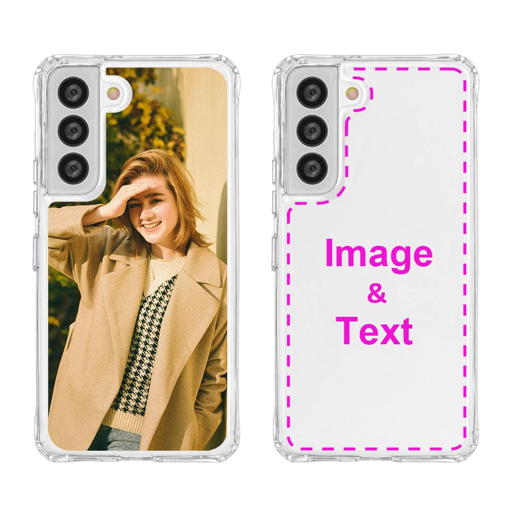 MXCUSTOM Custom Phone Case for Samsung Galaxy S22 5G, Customized Personalized Shockproof Cases with Photo Image Text Picture Design Cover [Soft