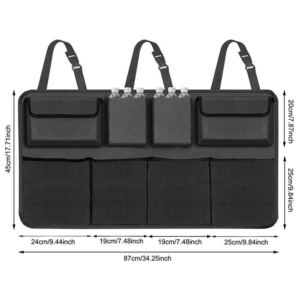 Opvouwbare lederen kofferbaktassen opbergdoos voor Citroen AMI Xsara Picasso Berlingo C1 C2 C3 Aircross C4 Picasso opbergen van auto-accessoires, black yellow-L Opvouwbare lederen kofferbaktassen opbergdoos voor Citroen AMI Xsara Picasso Berlingo C1 C2 C3 Aircross C4 Picasso opbergen van auto-accessoires, black yellow-L