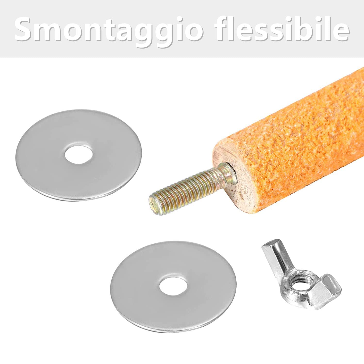 5 Pezzi 20cm Posatoi Pappagalli Giochi Trespoli Naturale Paw Grinding Giocattolo per Pappagalli Uccello Masticare Giocattoli della Viene fornito con un collare per pappagalli, Colore casuale