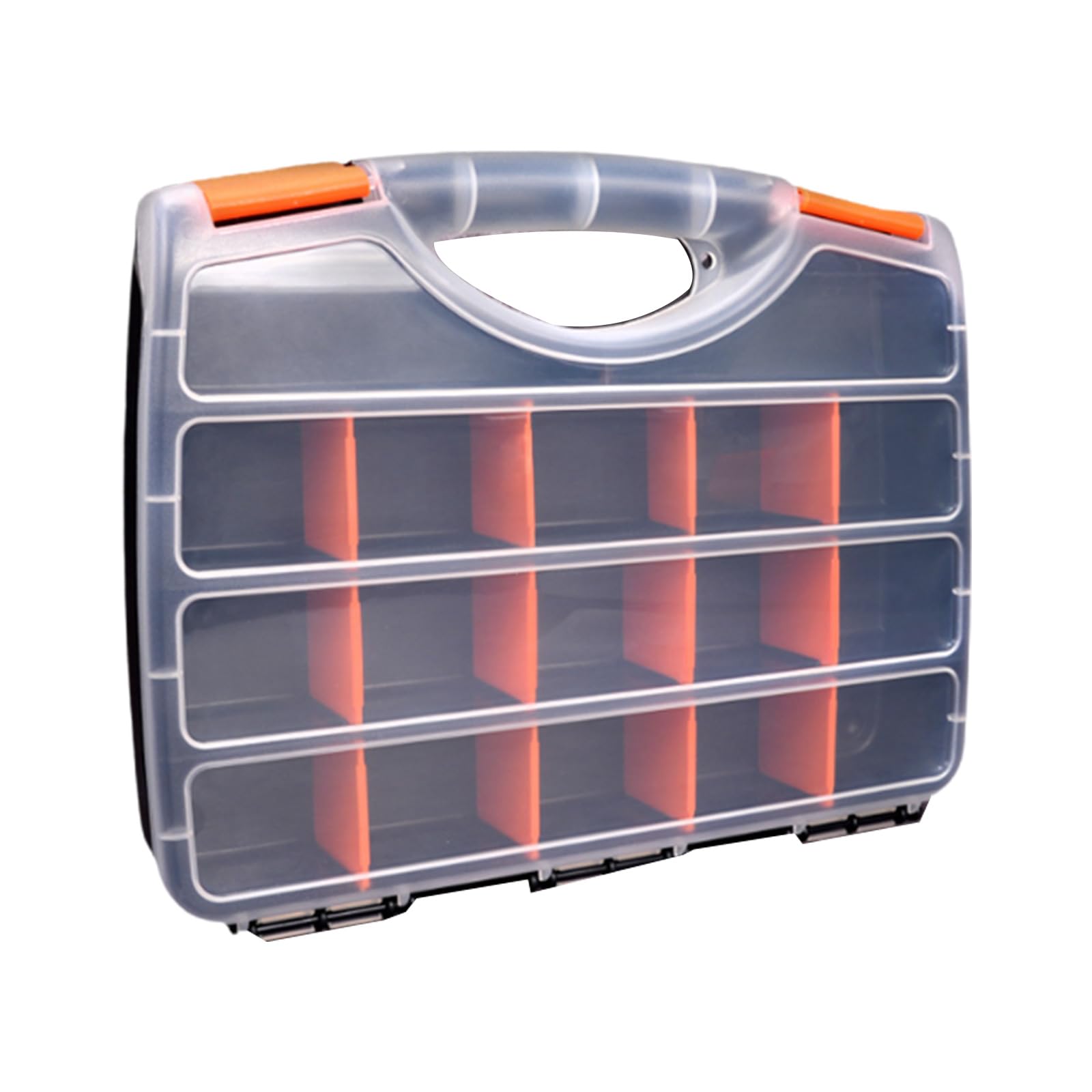 Parts Organizers Tools Organizers Box with Removable Dividers Hardware Storage Box with Latches Portable Handle Portable Tool Compartments
