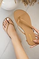 ProjectCloud Foundations Women's Flip Flops - Lightweight Memory Foam Insole, Non-Slip Vegan Leather Sandals for Beach & Casual Wear