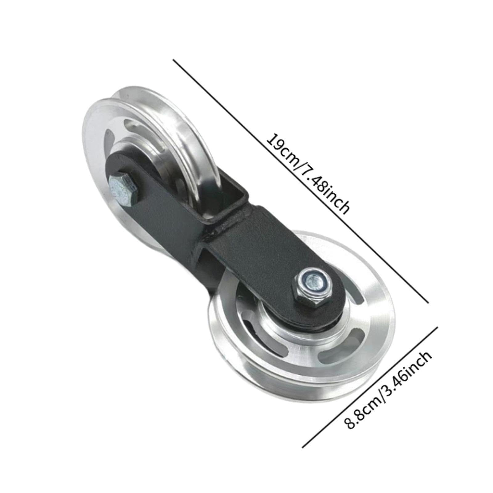 Polea de Fitness con Bloque de Doble Rueda para Cable Y Componente Metálico de Equipo de Musculación con Estructura Ligera Adecuado para Construir Má, Polea Transversal de
