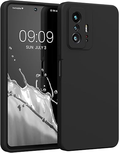 kwmobile Funda compatible con Xiaomi 11T11T Pro Case - Funda protectora delgada de silicona TPU para teléfono - Negro